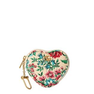 Ophidia GG heart-shaped key case