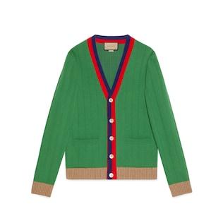 Rib-Knit Cardigan Sweater