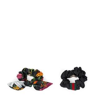 Silk Gg Scrunchie Set 