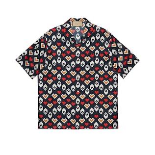 Silk Square G Print Shirt