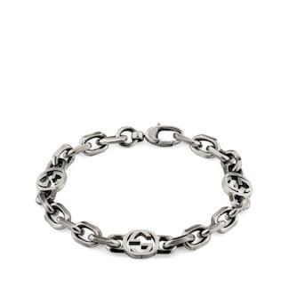 Silver bracelet with Interlocking G
