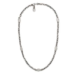 Silver necklace with Interlocking G