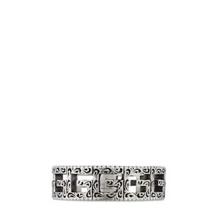 Silver ring with Square G
