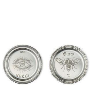 Silver-Toned Metal Coaster, Set of 2