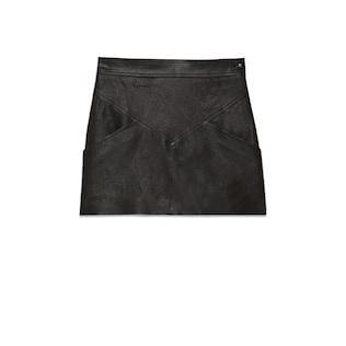 Soft Leather Miniskirt