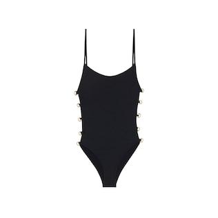 Sparkling Jersey Swimsuit With Horsebit