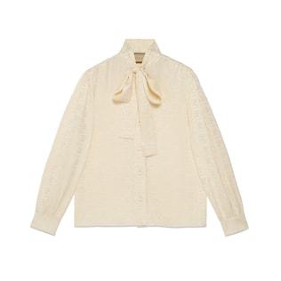 Squared Interlocking G Silk Shirt