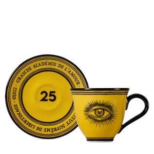 Star Eye Print Coffee Cup and Saucer, Set of Two