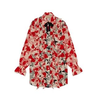 Stars and Hearts Print Cotton Shirt