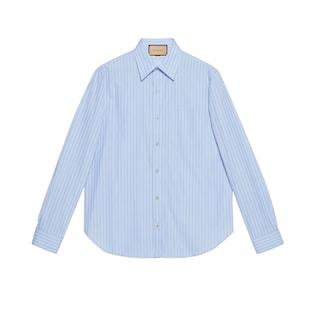 Striped Cotton Shirt With Pocket