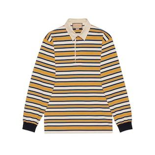 Striped Polo Shirt With Patch