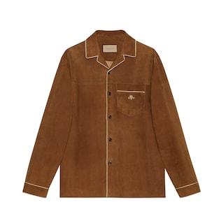 Suede Shirt With Embroidery