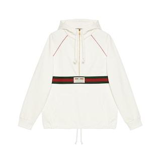 Sweatshirt With Web and Gucci Label