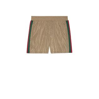 Waterproof Nylon Swim Shorts With Gg