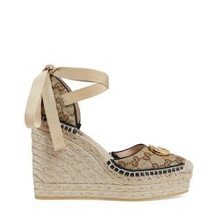 Women's GG matelassé platform espadrille