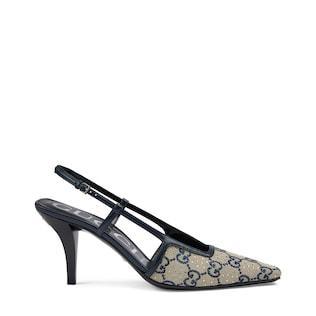 Women's GG slingback mid-heel pump