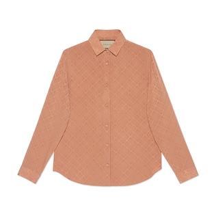 Women's Check Gg Silk Crêpe Shirt