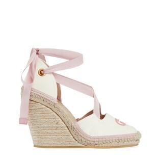Women's espadrille with ribbon tie