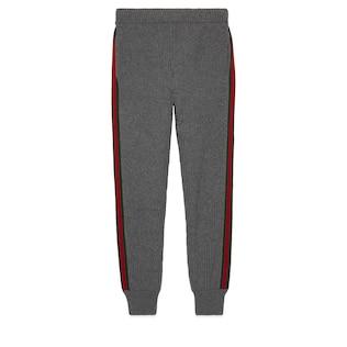 Wool Cashmere Pants With Web 