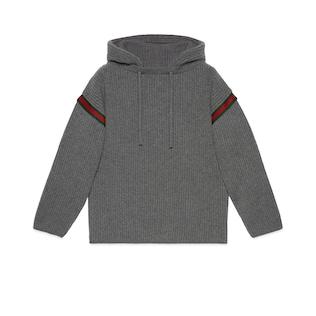 Wool Cashmere Sweater With Hood