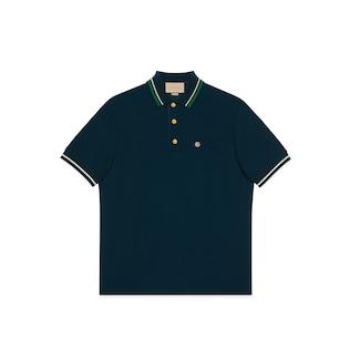 Wool Cotton Jersey Polo Shirt
