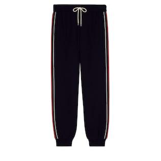 Wool Jersey Jogging Pant With Web