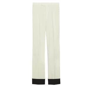 Wool Mohair Pant With Turn-Up Hem