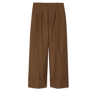 Wool Mohair Wide Leg Pant