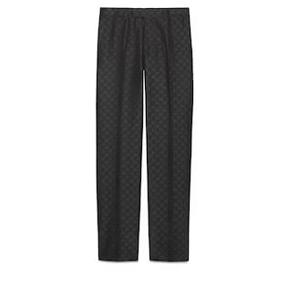 Wool Silk Horsebit Skinny Pant