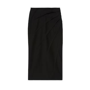 Wool Skirt With Draping