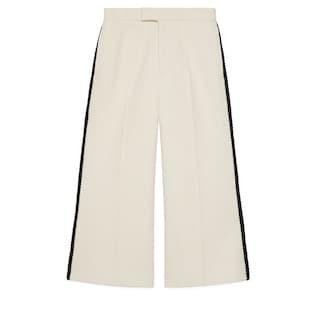 Wool Tweed Pant With Interlocking G Patch