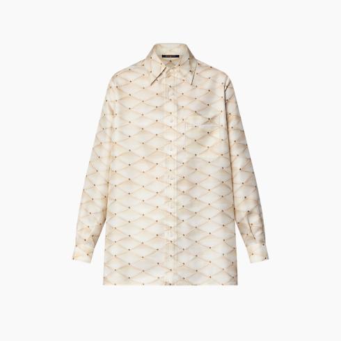 3d Malletage Print Pajama Shirt