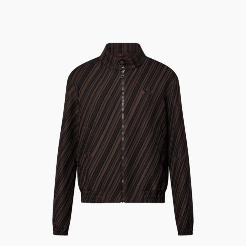 Cotton Jacquard Harrington Jacket
