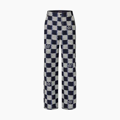Damier Wool Workwear Pants