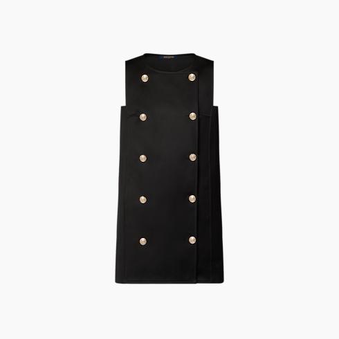 Double-Breasted Satin Dress
