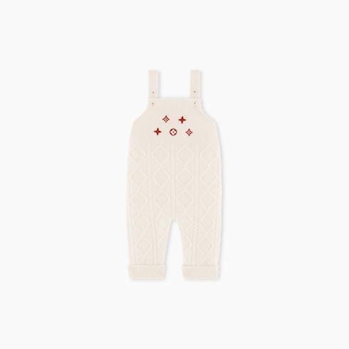 Embroidered Knitted Dungarees