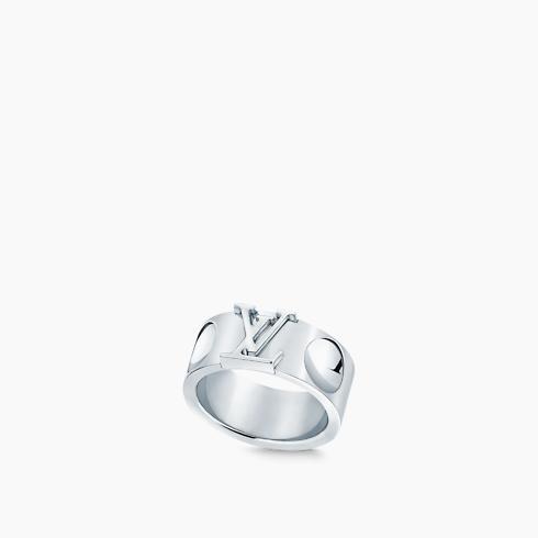 Empreinte Large Ring, White Gold