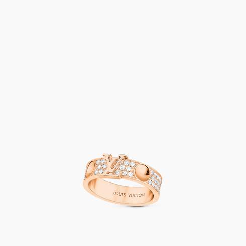 Empreinte Ring, Pink Gold And Diamonds