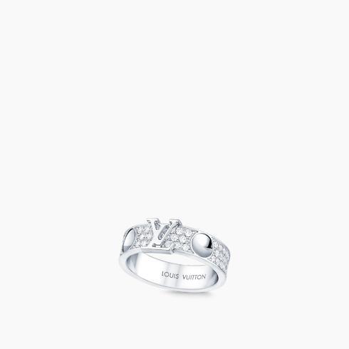 Empreinte Ring, White Gold and Diamonds