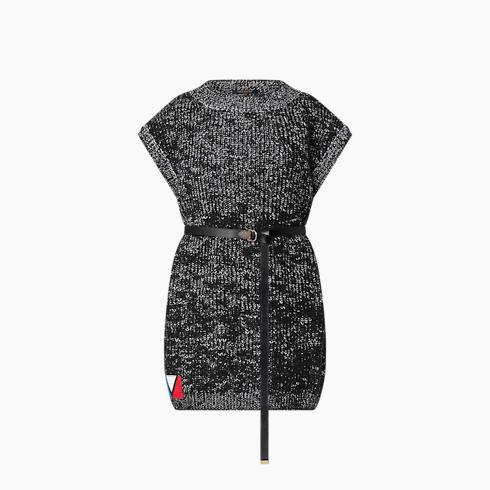 Felted Wool Knit Mini Dress