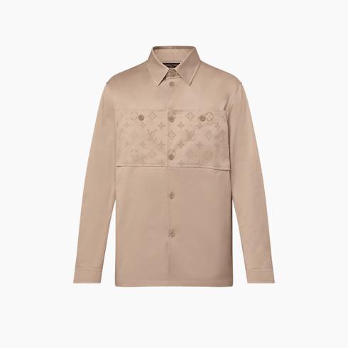 Flocked Casual Cotton Overshirt