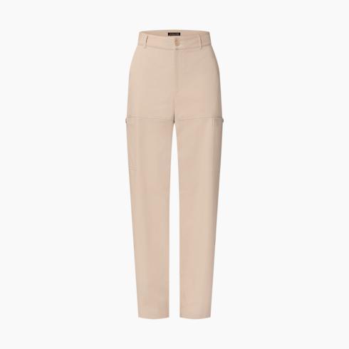 Flocked Cotton Workwear Pants