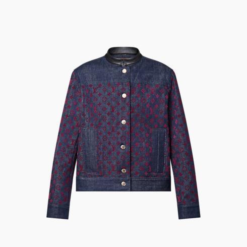 Flocked Monogram Denim Jacket