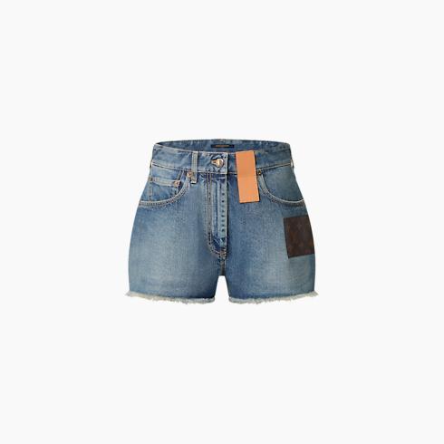 Frayed Hem Denim Mini Shorts