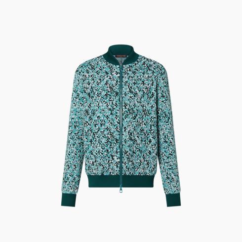 Graphic Cotton Knit Blouson