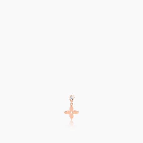 Idylle Blossom Ear Stud, Pink Gold And Diamond - Per Unit