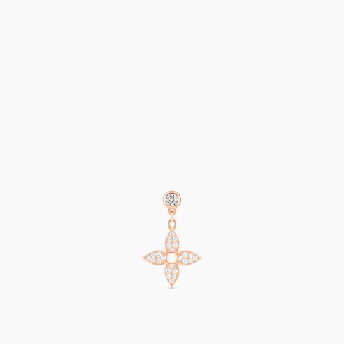 Idylle Blossom Ear Stud, Pink Gold And Diamonds - Per Unit