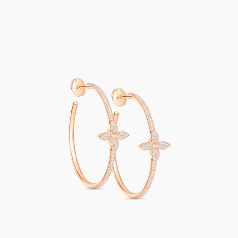 Idylle Blossom Hoops, Pink Gold And Diamonds