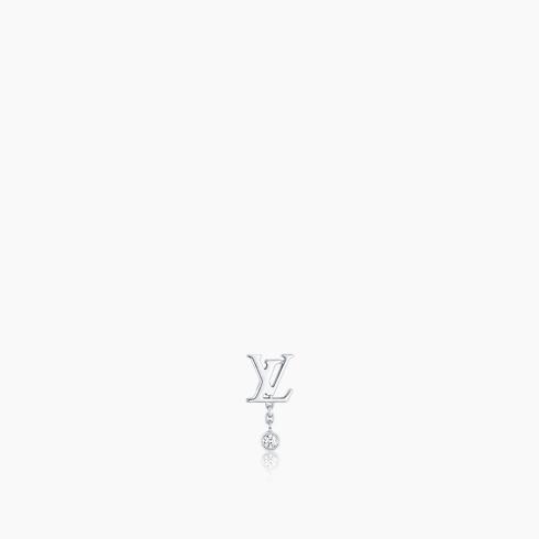 Idylle Blossom LV Ear Stud, White Gold And Diamond - Per Unit