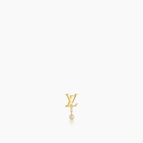 Idylle Blossom LV Ear Stud, Yellow Gold And Diamond - Per Unit